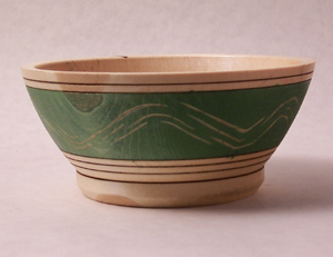 Carved Green Maple Bowl - #81
